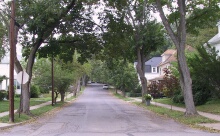 Johnson Avenue looking east from Millard Avenue