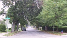 Millard Avenue looking north from Riverside Drive